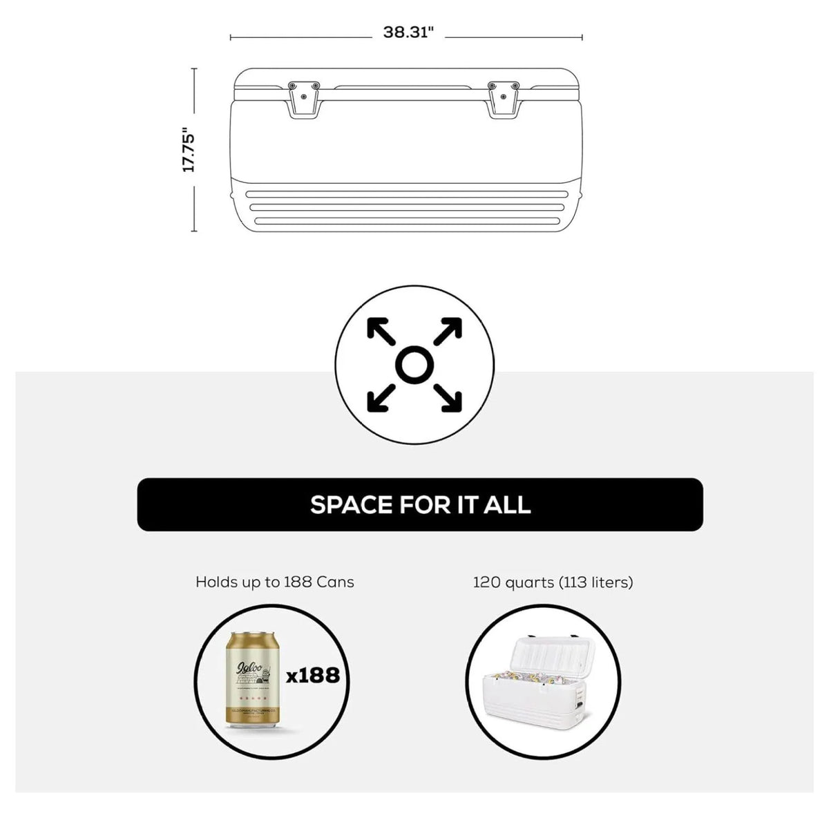 Tiagoc Polar 120 Qt. Cooler