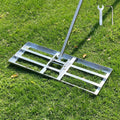 SurmountWay Lawn Leveling Rake, 30X10inch Lawn Leveler with 7ft Adjustable Handle, Heavy Duty&Durable Yard Leveling Rake with Stainless Steel Pole,