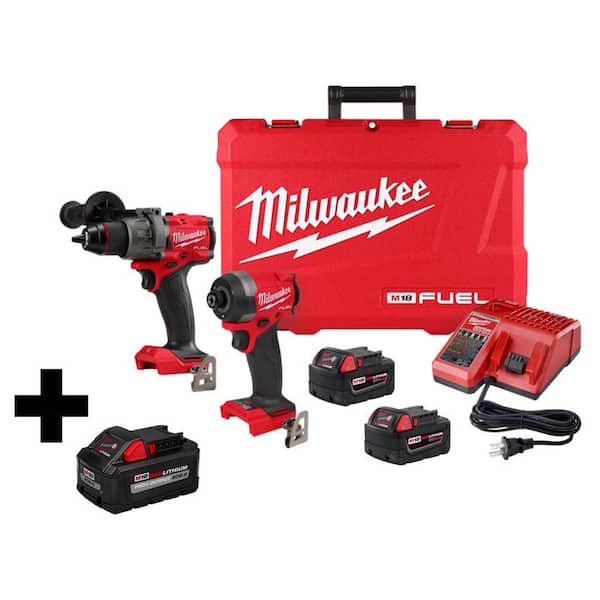 M18 FUEL 18 - Volt Lithium - Ion Brushless Cordless Hammer Drill and Impact Driver Combo Kit with 8.0 Ah High Output Battery