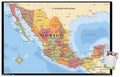 Trends International Map-Mexico Mount Bundle Wall Poster, 22.375" x 34"