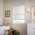 Home Decorators Collection White Cordless Room Darkening 2 in. Faux Wood Blind for Window - 17 in. W x 36 in. L