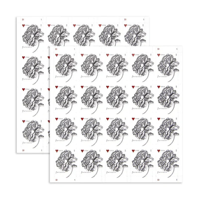 Forever Stamps 2015 Vintage Rose – Wedding Invitation & Love Celebration. First-Class Postage