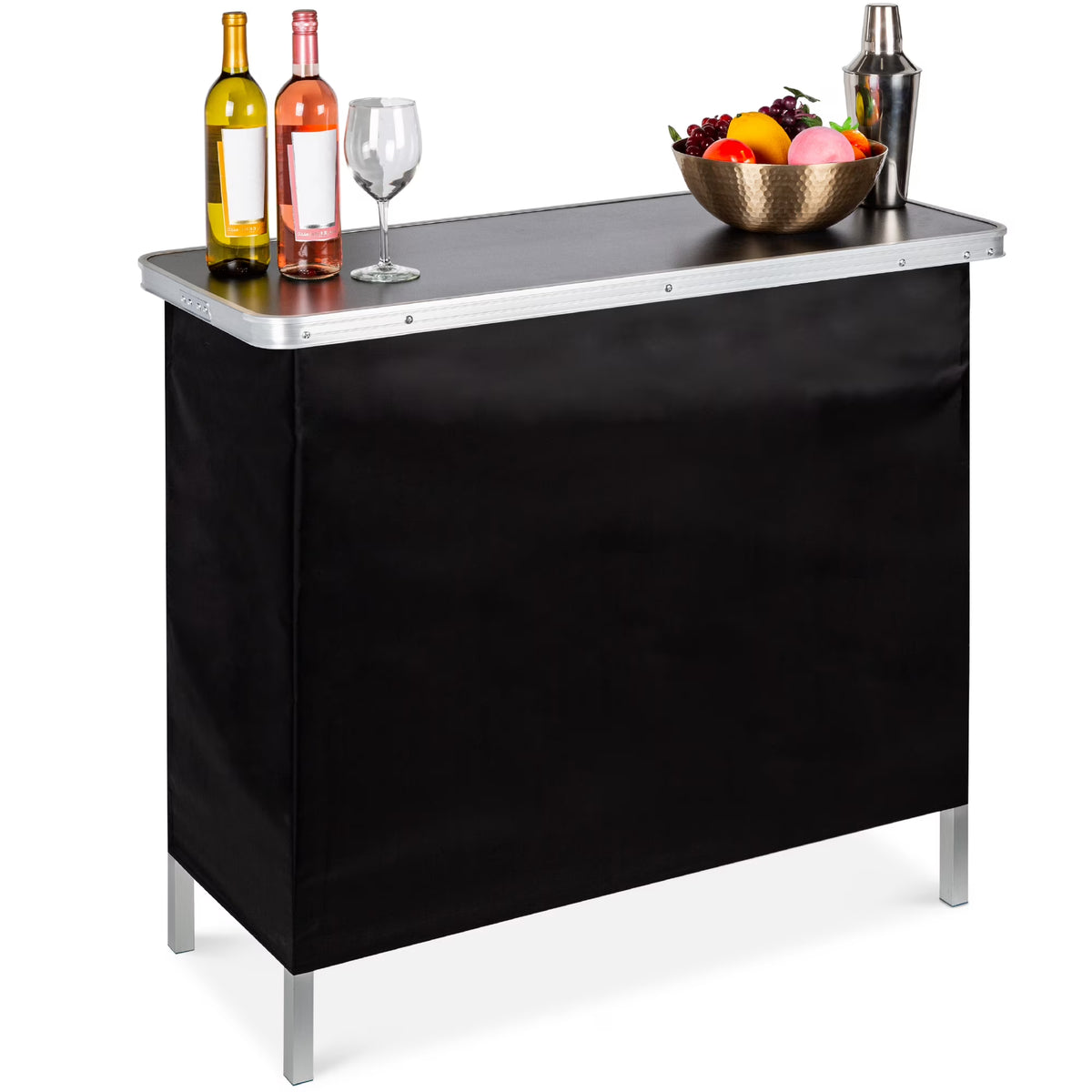 Best Choice Products Portable Pop - up Bar Table for Indoor/Outdoor, Party, Picnic W/ Carrying Case, Removable Skirt