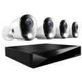 Night Owl - 12 Channel 4 Camera Wired 2K 1TB DVR Security System with 2-Way Audio - White