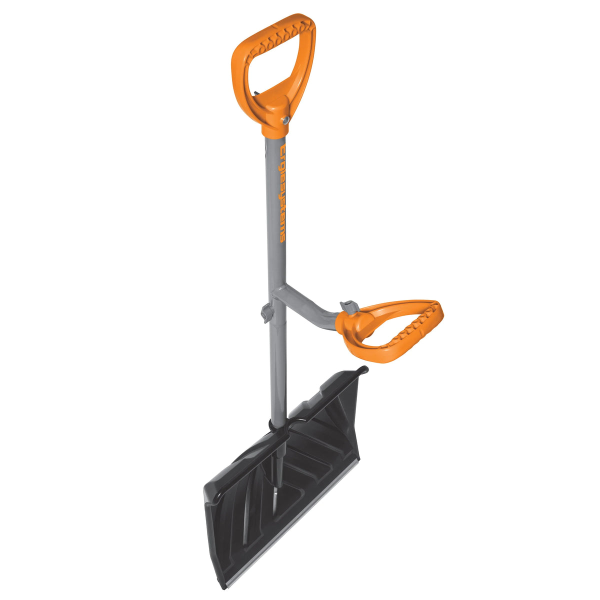 Ergie Systems 18" Impact - Resistant Snow Shovel, 34.5" Steel Shaft