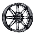 22x12 WELD Off - Road W132 Cheyenne Gloss Black Milled Wheel 8x6.5 ( - 44mm)