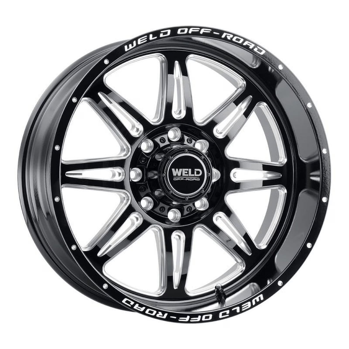 22x12 WELD Off - Road W132 Cheyenne Gloss Black Milled Wheel 8x6.5 ( - 44mm)