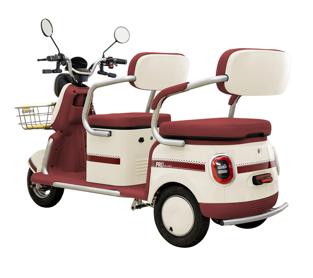Massimo MGC E - Trike 3 - Wheel Electric Cart - 17 MPH, 2 - Seater Adult Scooter - Blue