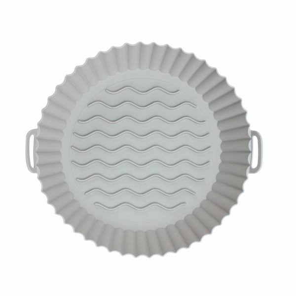 Cook with Color Grey Silicone Reusable 7 inch Air Fryer Liner, 1 Count per Pack, Size: 7 inch Diameter 2 inch Tall
