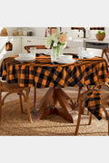 Elrene Home Fashions Farmhouse Living Buffalo Check Tablecloth 52" x 70" Black/White
