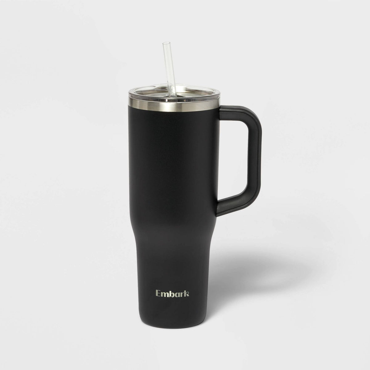 40oz Stainless Steel Straw Tumbler Black - Embark
