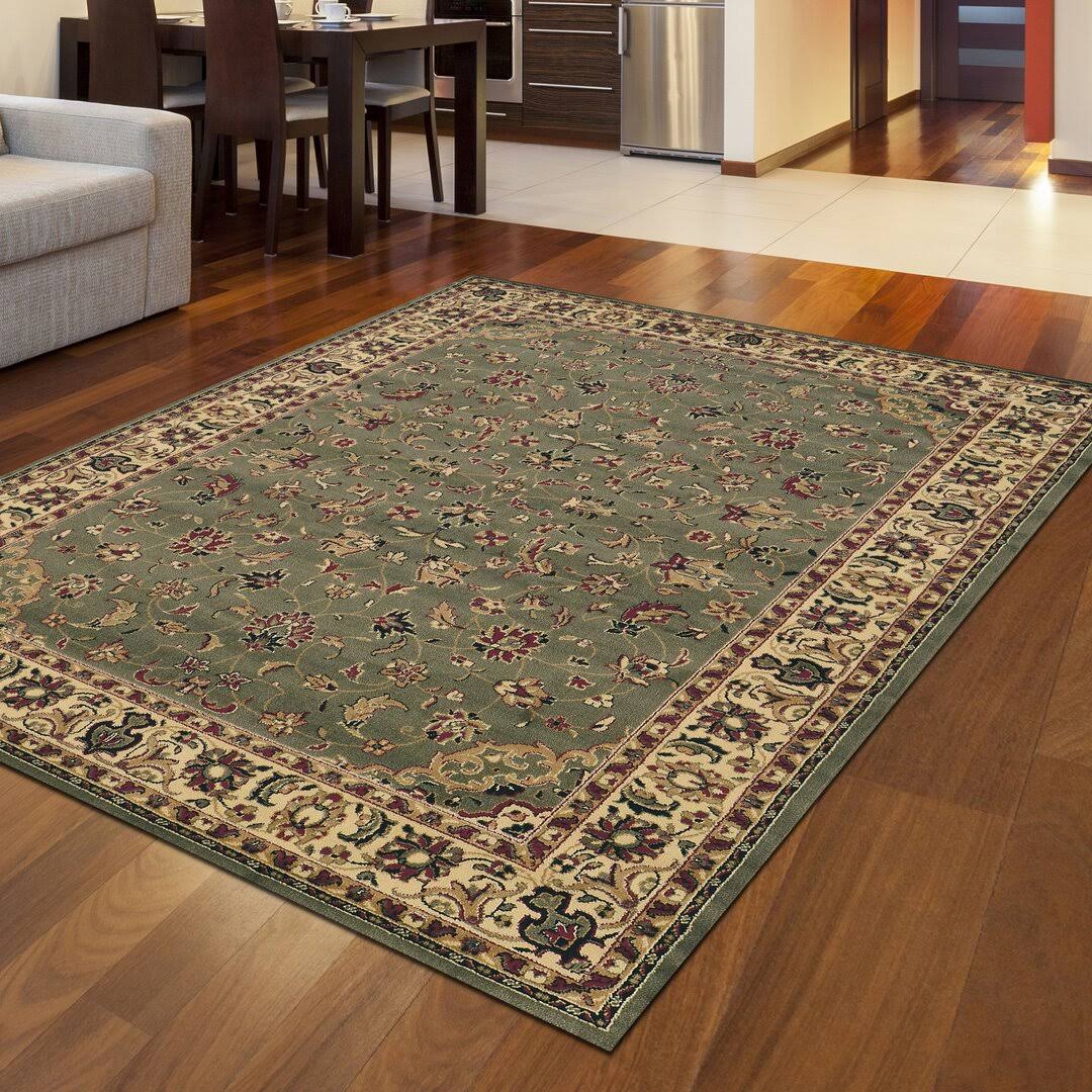 Astoria Grand Safira Sage/Ivory Area Rug Size Rectangle 5'5 inch x 7'7 inch Green