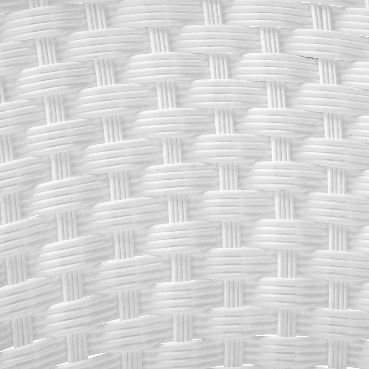 Jeco 3 Piece Resin Wicker Outdoor Patio Rocker Chair with End Table Set in White