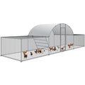 Arlopu Large Metal Chicken Coop, 23FT Walk - in Poultry Cage Chicken Playpen Hen House Rabbits Habitat Cage with Waterproof Cover