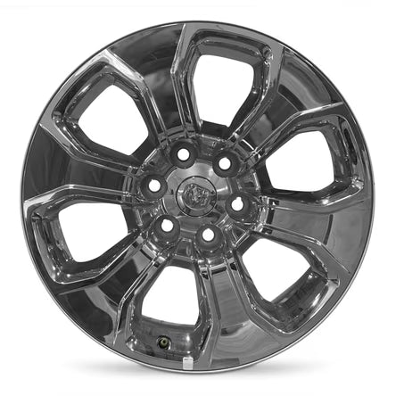 For 2019 - 2025 Dodge Ram 1500 20 in Chrome - Clad Black Alloy - Genuine OEM Take - Off Rim - Road Ready Truck Wheel