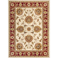 Well Woven Vanguard Oriental Border Formal Traditional Area Rug Ivory 3'11 x 5'3 Red, Ivory, Beige