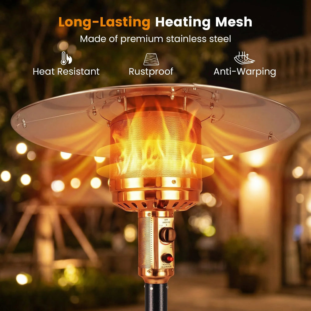 Tangkula 50,000 BTU Patio Propane Heater 86” Tall Portable Gas Heater
