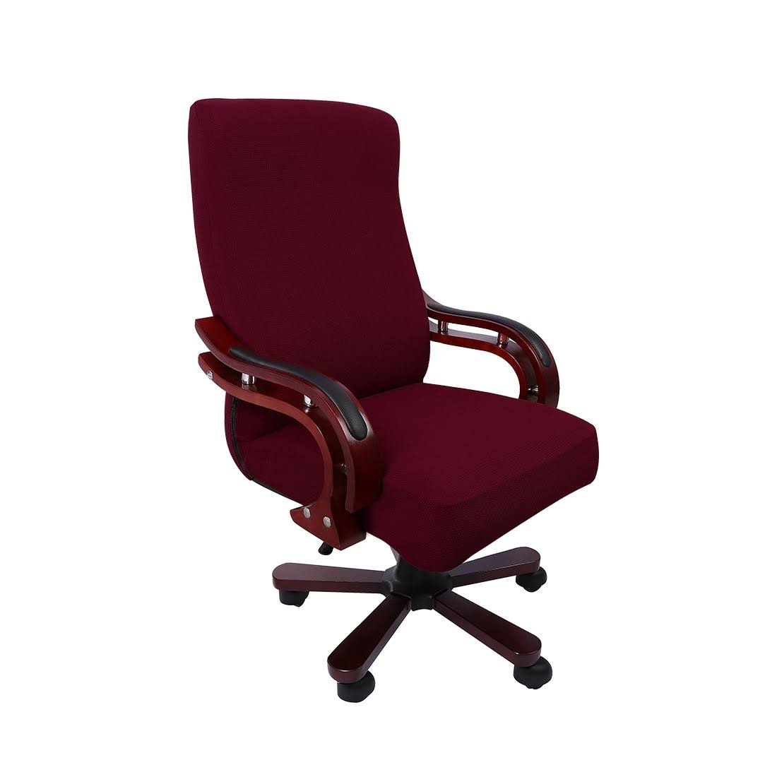 Unique Bargains Stretch Waterproof Jacquard Office Chair Cover Swivel Chair Armchair Protector