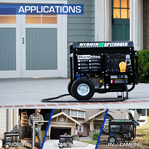 XP12000EH Dual Fuel Generator C 12,000W Gas/Propane, 457cc 4-Stroke Engine, EPA/CARB Compliant