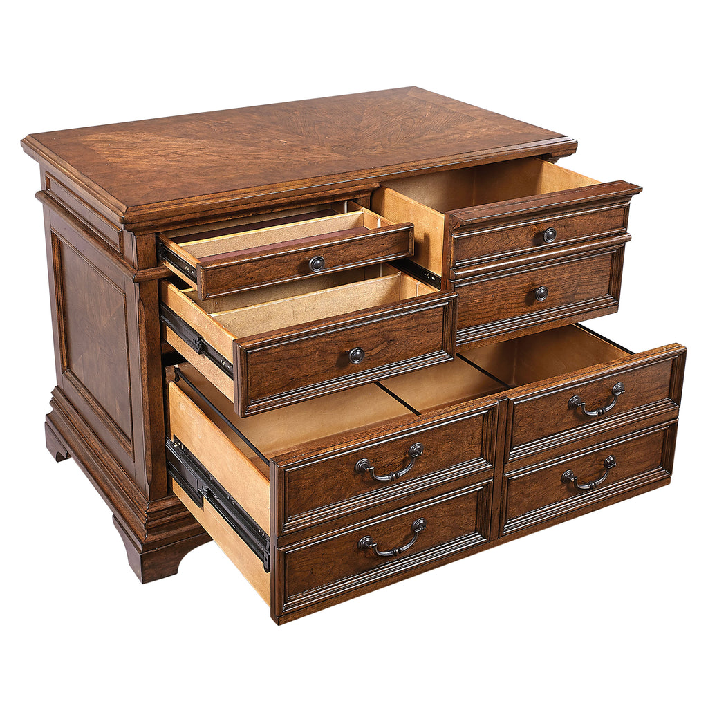 Lewis 66' Desk with Return, Lateral File & 2pc Bookcase