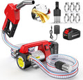 Taskstar 260W Fuel Transfer Pump Battery Powered, 12GPM Electric Pump Kit with 21V 4.0ah Battery & Charger, Portable Cordless Pump with Auto - Off Nozzle & 2x 6.6FT Hoses Diesel Keroséne Transfer Pump