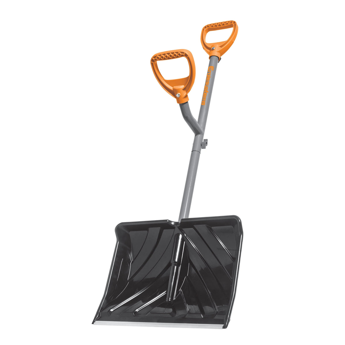 Ergie Systems 18" Impact - Resistant Snow Shovel, 34.5" Steel Shaft
