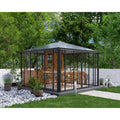 Palram HG9192 Ledro Gazebo 12 x 12 ft. Gazebo Gray & Bronze