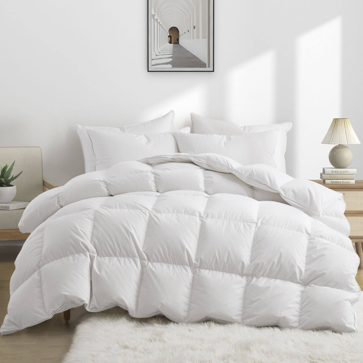 Made in Germany 800 Fill Power European White Down Comforter - King, Heavyweight