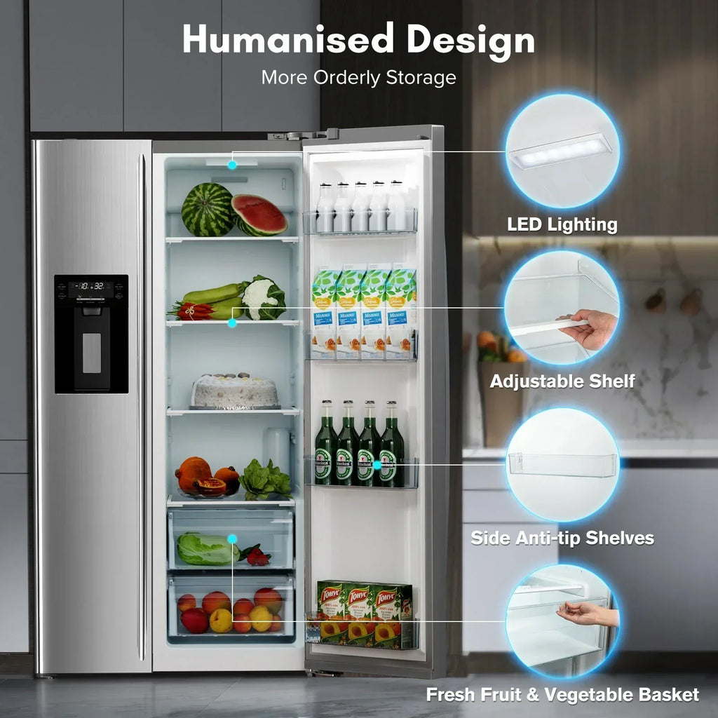 36 Side By Side 20.01 Cu. ft. Built-in Refrigerator with Freezer & Ice Maker Included