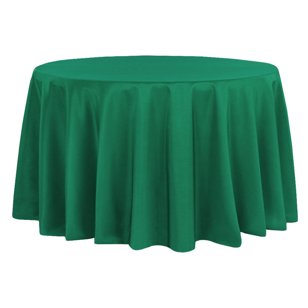Polyester 120" Round Tablecloth - Emerald Green