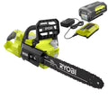 Ryobi 14" 40V Battery Powered Chainsaw, Brushless Motor for Gas - Like Power
