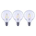 Ecosmart 25-Watt Equivalent G25 Dimmable Globe Clear Glass Filament LED Vintage Edison Light Bulb Daylight (3-pack)