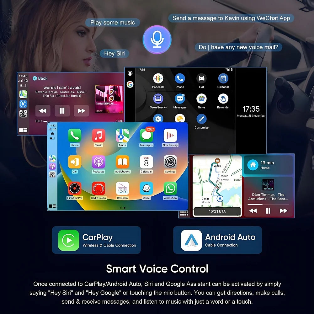 Eforcase 2+32G Car Stereo Radio for Jeep Compass 2017 - 2019, Support Wireless Carplay Android Auto 9" Touch Screen Android 13 Bluetooth GPS Navigation Car Player Radio