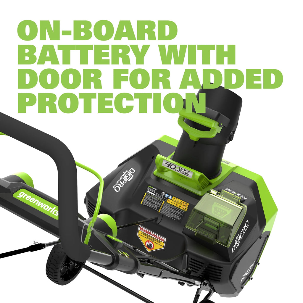 Greenworks 40V 20 - Inch Cordless Brushless Snow Blower with 4.0 Ah Battery and Charger, 26272