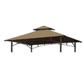 Grill Gazebo Replacement Canopy Top - Wonwon 5x8 Gazebo Roof Double Tiered Outdoor BBQ Roof Cover Grill Shelter Only Fit for Model L-GG001PST-F