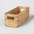 16" x 6" x 6" Woven Water Hyacinth Rectangular Basket - Brightroom