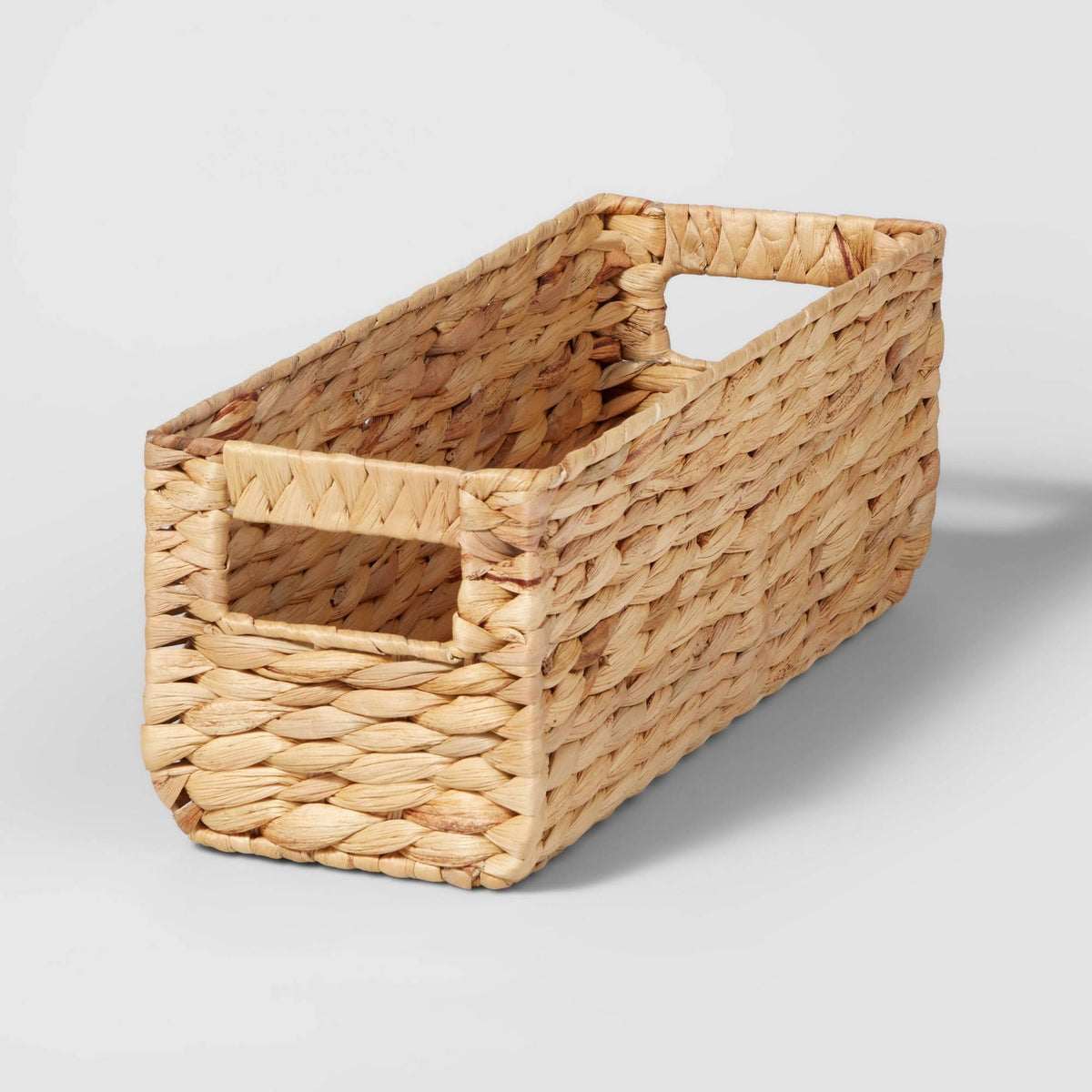 16" x 6" x 6" Woven Water Hyacinth Rectangular Basket - Brightroom
