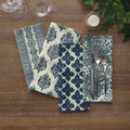 Elrene Home Fashions Everyday Casual Prints Assorted Fabric Napkins (Set of 24) Indigo