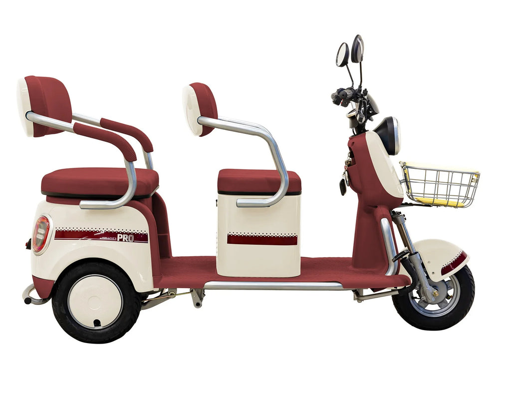 Massimo MGC E - Trike 3 - Wheel Electric Cart - 17 MPH, 2 - Seater Adult Scooter - Blue