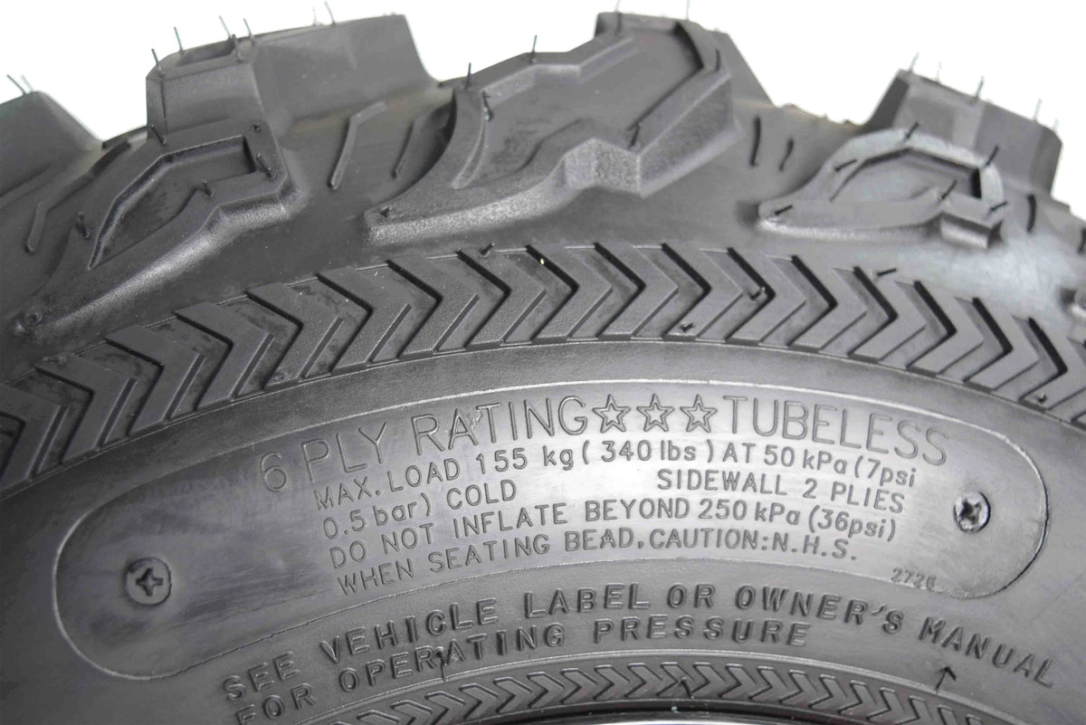 Kenda Bear Claw EX (2) 25x8 - 12 Front & (2) 25x11 - 10 Rear ATV 6 PLY Tires 4 Pack Set