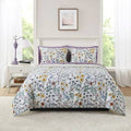 Mainstays Floral Reversible 7-Piece Bed in A Bag Comforter Set with Sheets, Queen