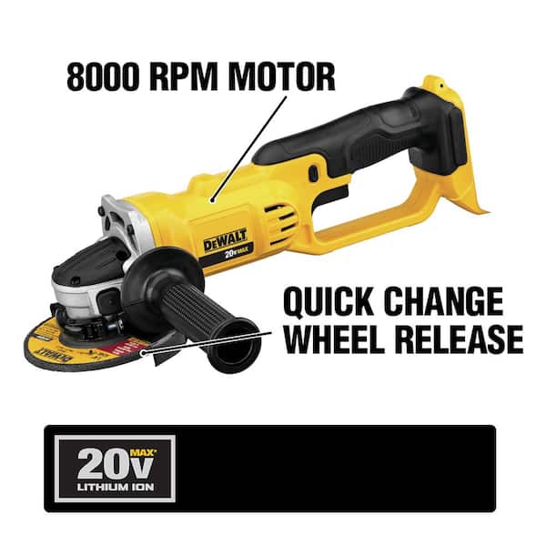 20V MAX Cordless 7 Tool Combo Kit, 20V MAX 4.5 - 5 In. Grinder, and (1) 20V 4.0ah and (1) 20V 2.0ah Batteries