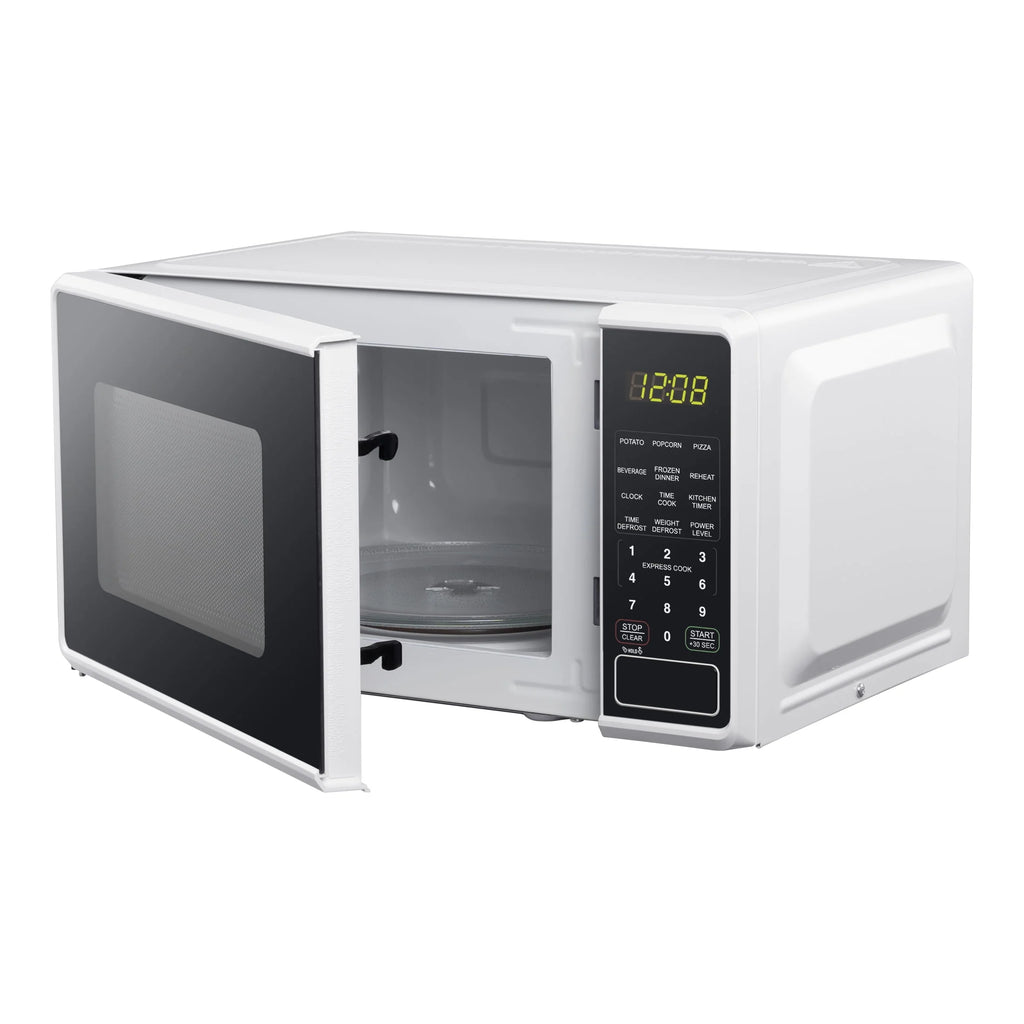 Mainstays 0.7 Cu. Ft. Countertop Microwave Oven, 700 Watts, White, New