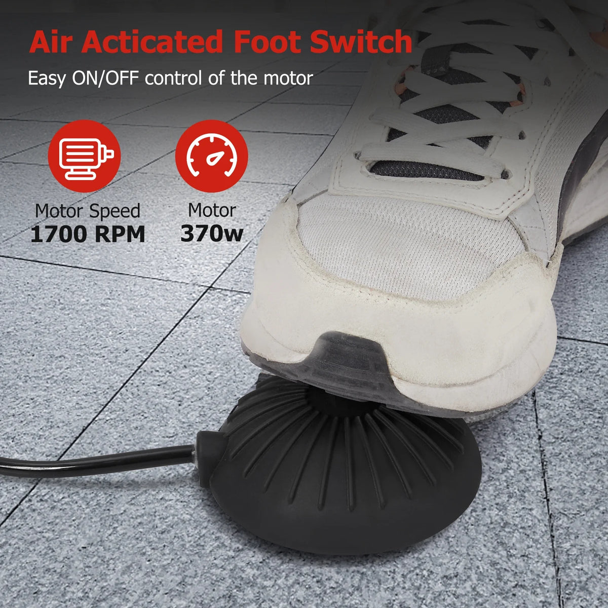 Roromall Drain Cleaner Machine 50FT/75FT/100FT x 3/8 - Inch/1/2 - Inch Sewer Auger Electric Drain Auger Sewer Snake with 4 Cutter, Air - Activated Foot Switch, Gloves