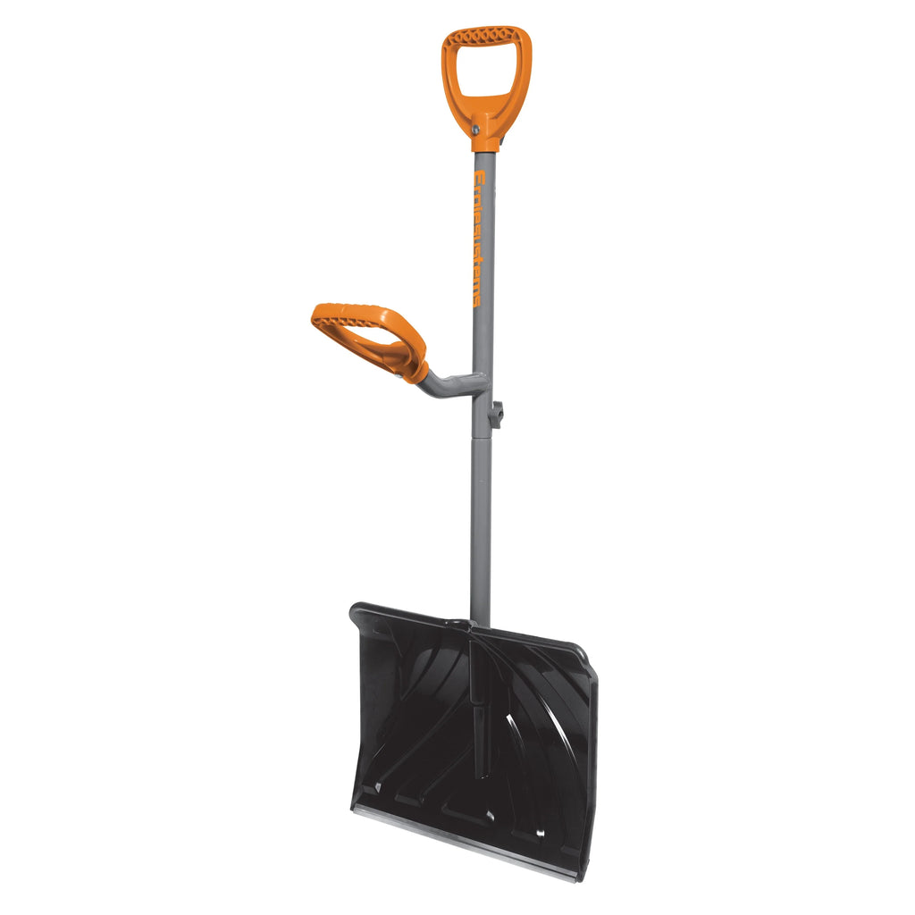 Ergie Systems 18" Impact - Resistant Snow Shovel, 34.5" Steel Shaft