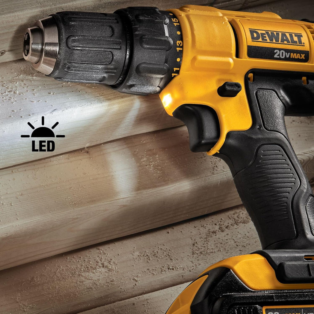20V Cordless Drill and Impact Driver Combo Kit with 2 Batteries and Charger