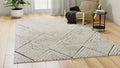 CosmoLiving by Cosmopolitan Chanai CN30A Alabaster Geometric Contemporary Tan Area Rug, 2'x4'