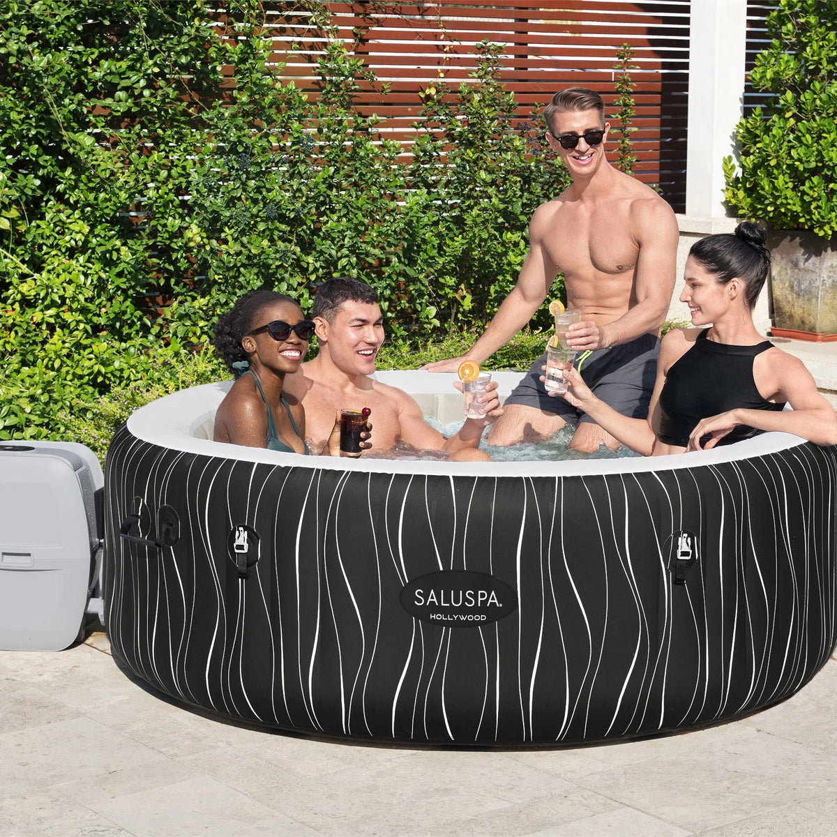 Bestway Saluspa Hollywood Luxe Airjet Inflatable Hot Tub W/ Pump #p08411