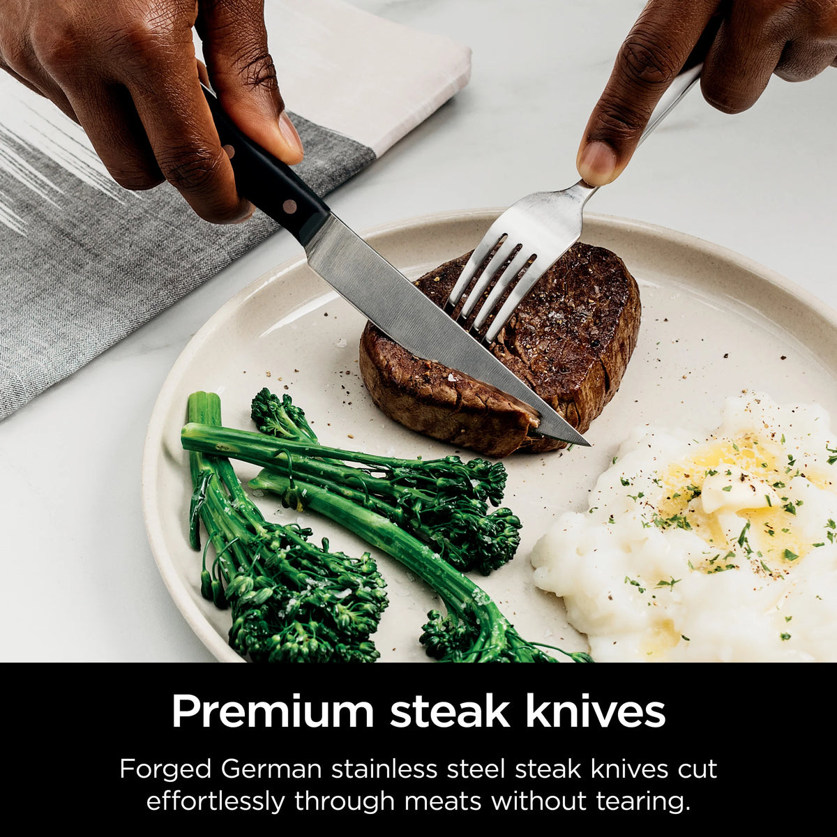 Ninja Foodi Neverdull Premium 14pc German Stainless Steel Knife System & Built - in Sharpener, K32014