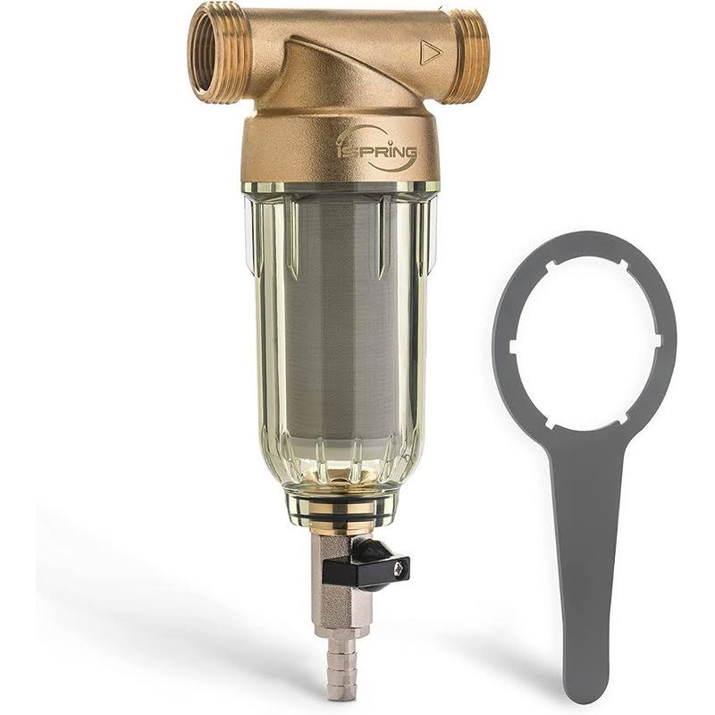 iSpring Wsp-50 - Reusable Spin Down Sediment Water Filter - 50 Micron, 20 GPM, 1" MNPT + 3/4" FNPT